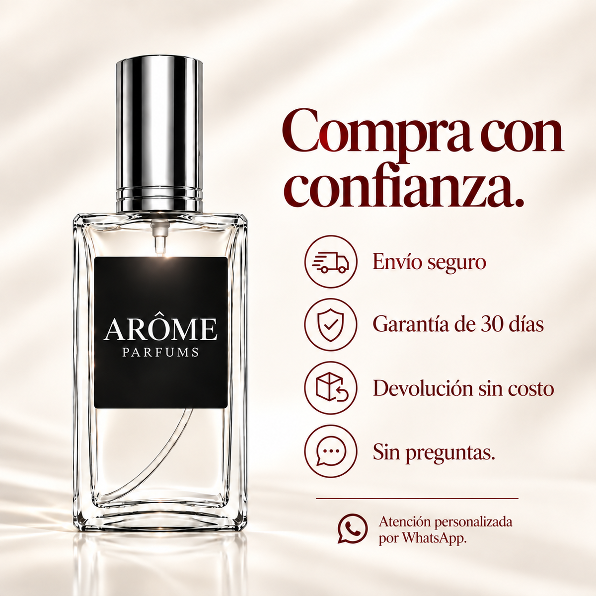 Envío seguro. Garantía de 30 días. Devolución sin costo y sin preguntas.