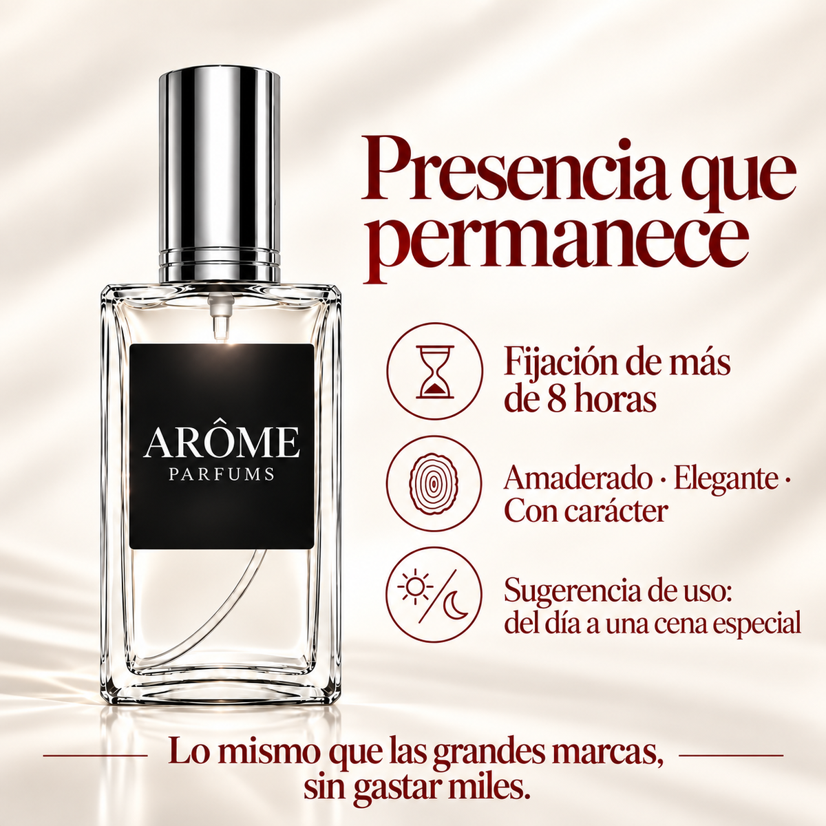 Fijación de más de 8 horas. Lo mismo que las grandes marcas, sin gastar miles.