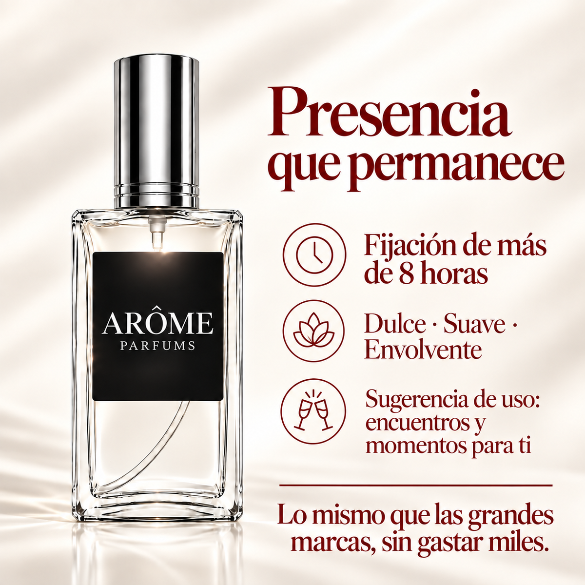 Fijación de más de 8 horas. Lo mismo que las grandes marcas, sin gastar miles.