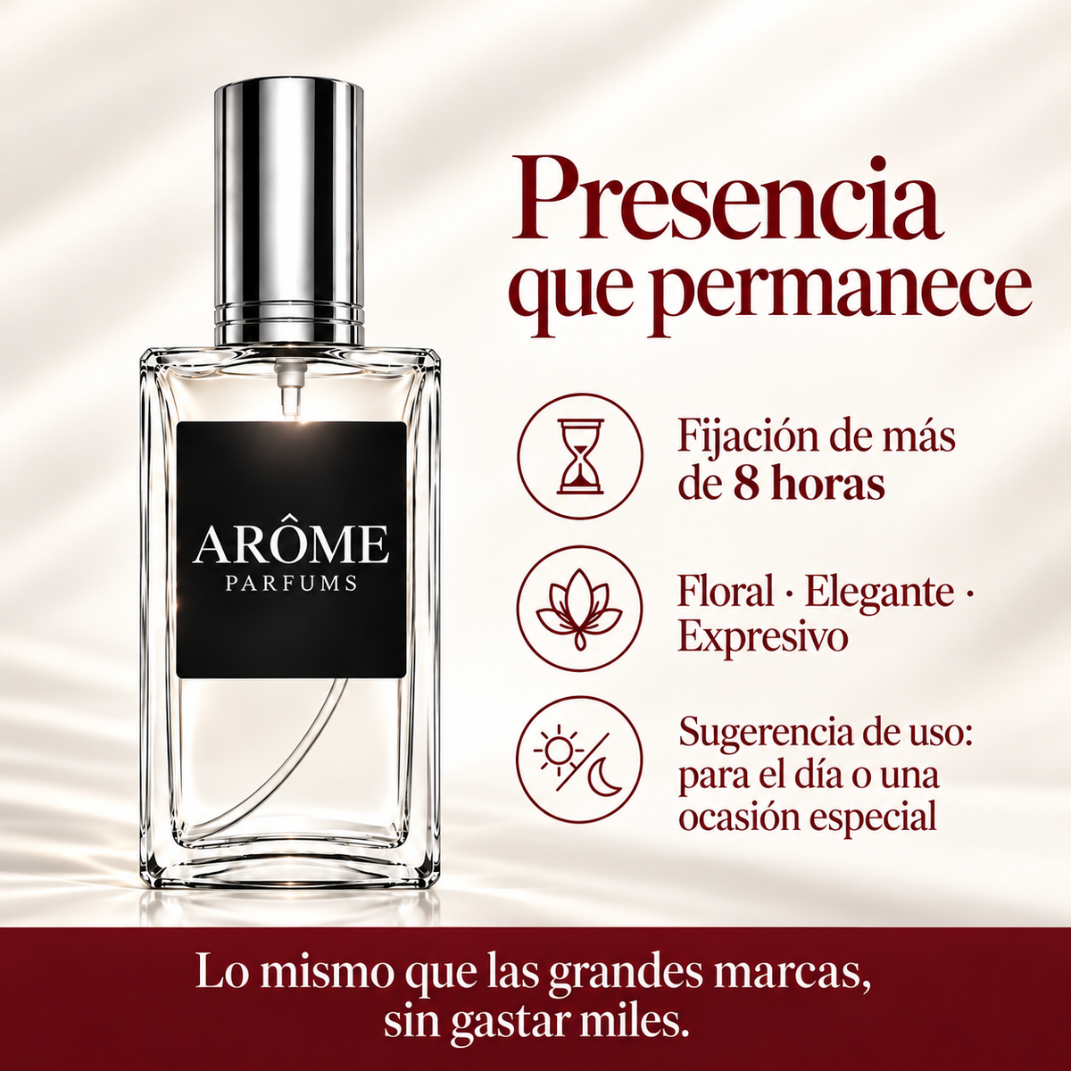 Fijación de más de 8 horas. Lo mismo que las grandes marcas, sin gastar miles.