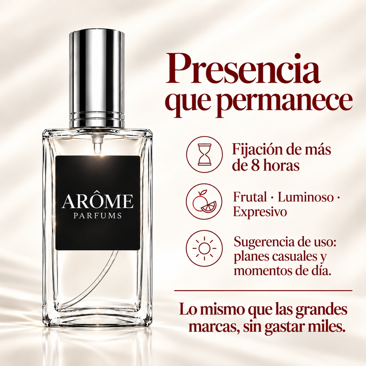 Fijación de más de 8 horas. Lo mismo que las grandes marcas, sin gastar miles.