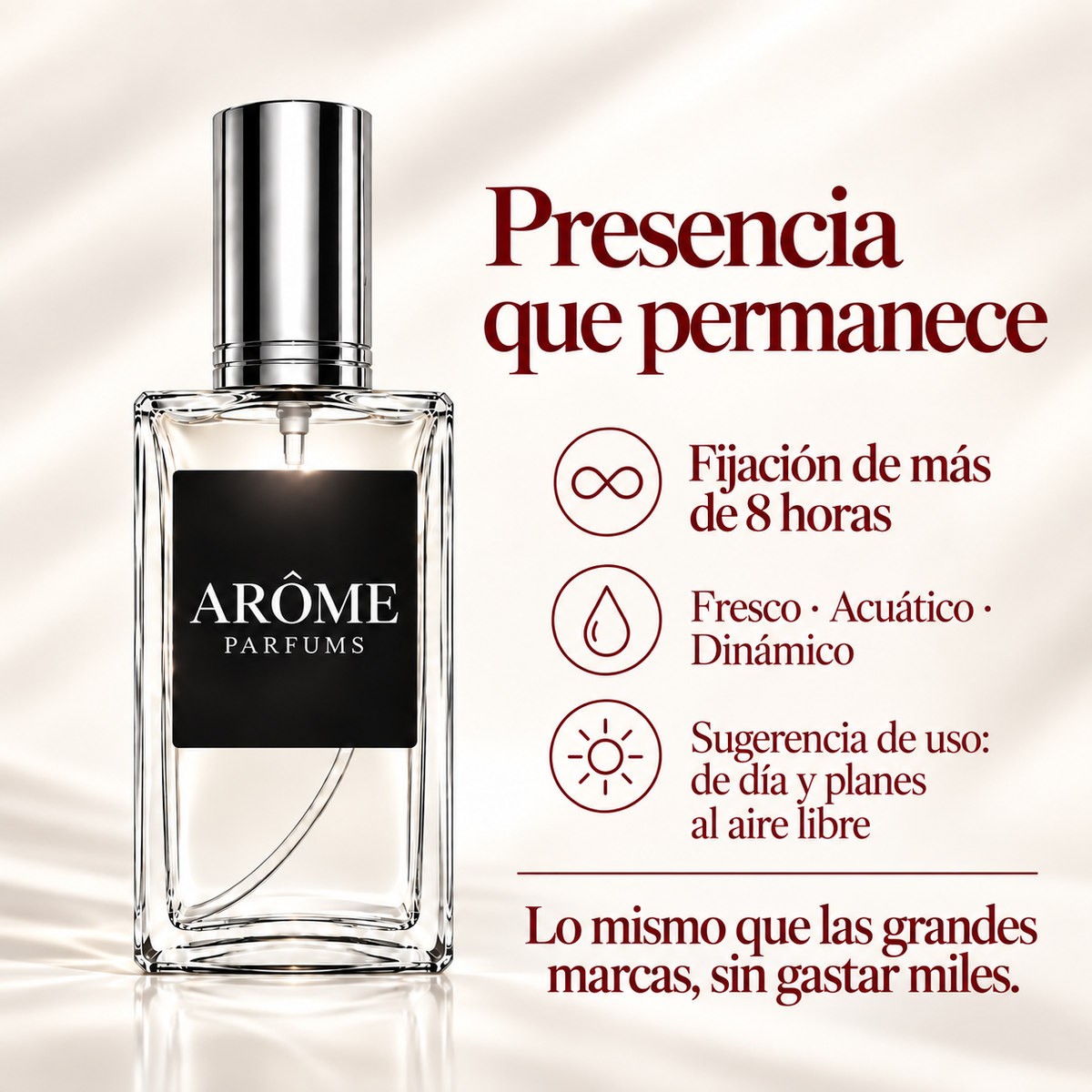 Fijación de más de 8 horas. Lo mismo que las grandes marcas, sin gastar miles.