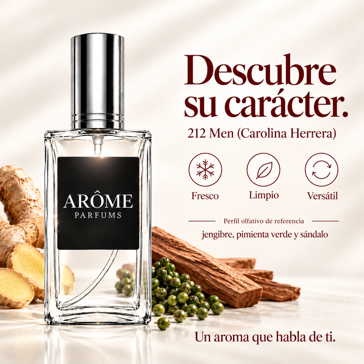ARÔME 212 Men (Carolina Herrera): notas y perfil olfativo de referencia.
