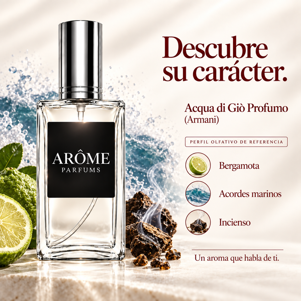 ARÔME Acqua di Giò Profumo (Armani): notas y perfil olfativo de referencia.