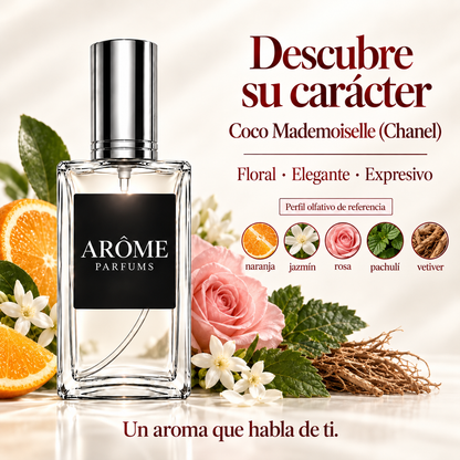 ARÔME Coco Mademoiselle (Chanel): notas y perfil olfativo de referencia.