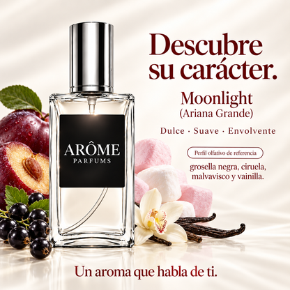 ARÔME Moonlight (Ariana Grande): notas y perfil olfativo de referencia.