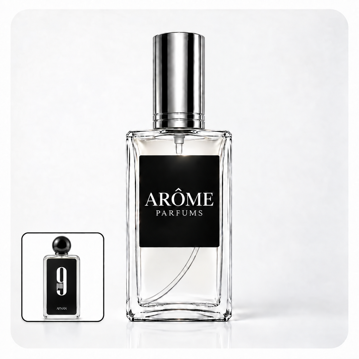 ARÔME PARFUMS con frasco de referencia de Inspirado en 9 PM (Afnan)