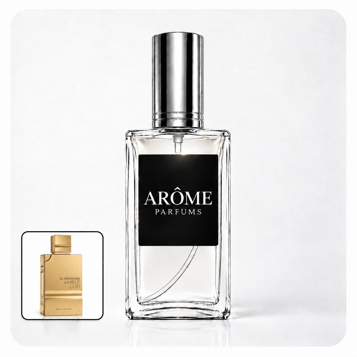 ARÔME PARFUMS con frasco de referencia de Inspirado en Amber Oud Gold Edition (Al Haramain)