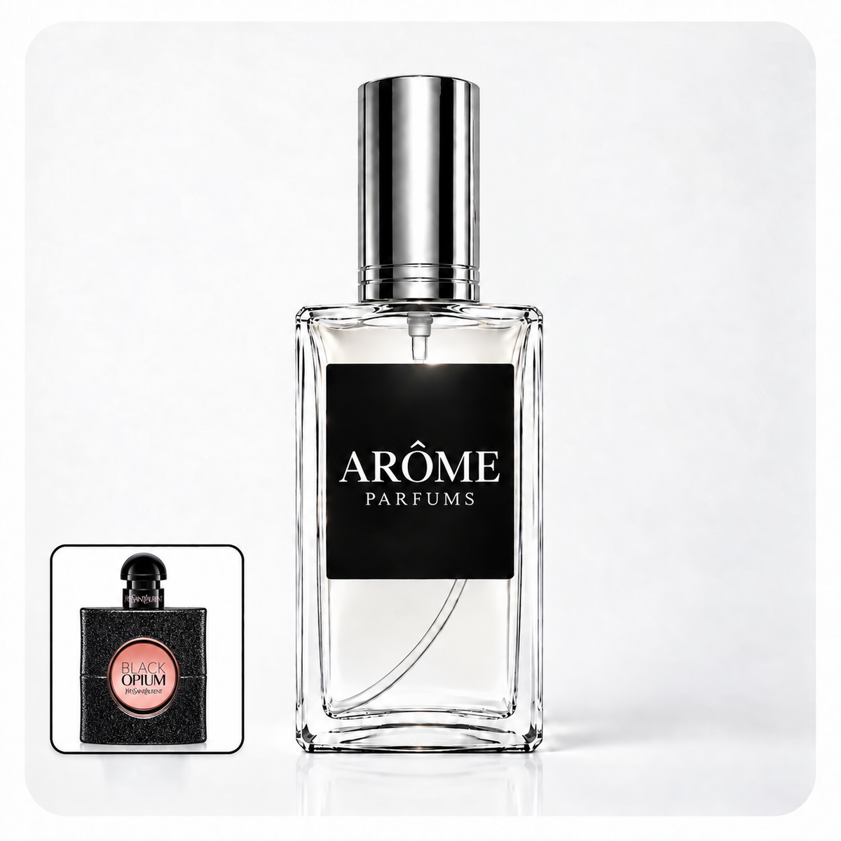 ARÔME PARFUMS con frasco de referencia de Inspirado en Black Opium (Yves Saint Laurent)